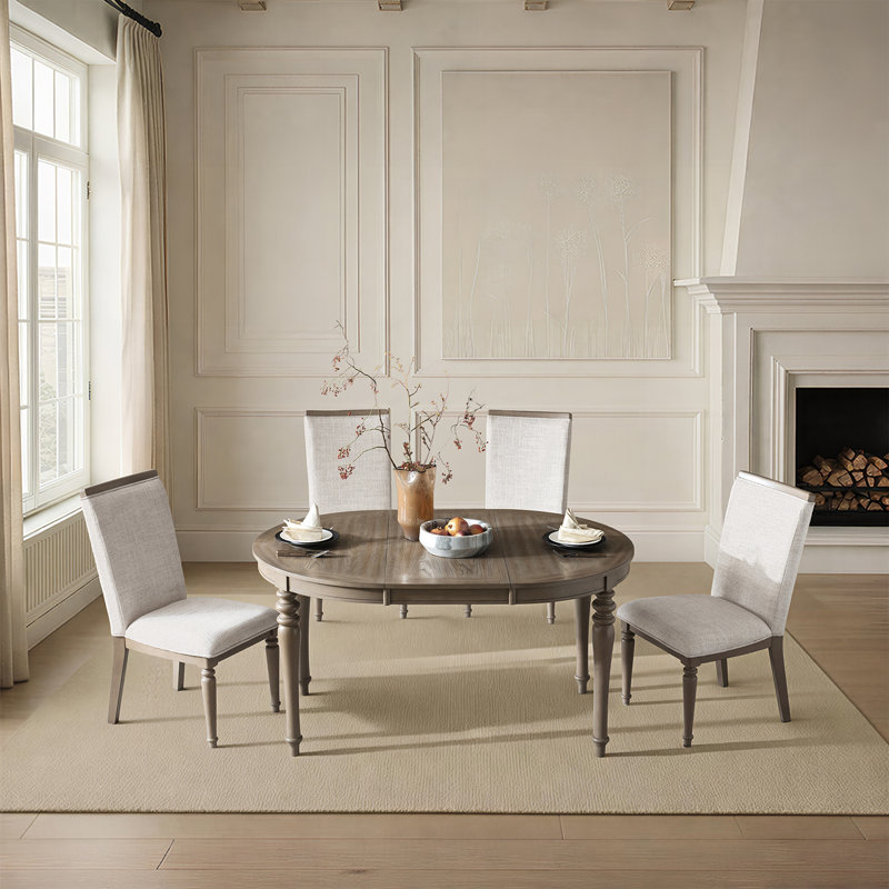 Claudio 20''W Transitional Upholstered High Back Dining Chair with Upholstered Back Set of 4, 4