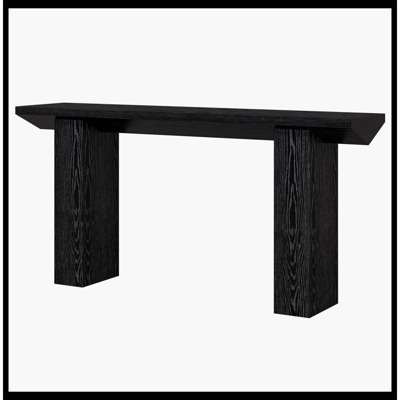 63" Console Table, Wooden Sofa Table Long Entryway Table