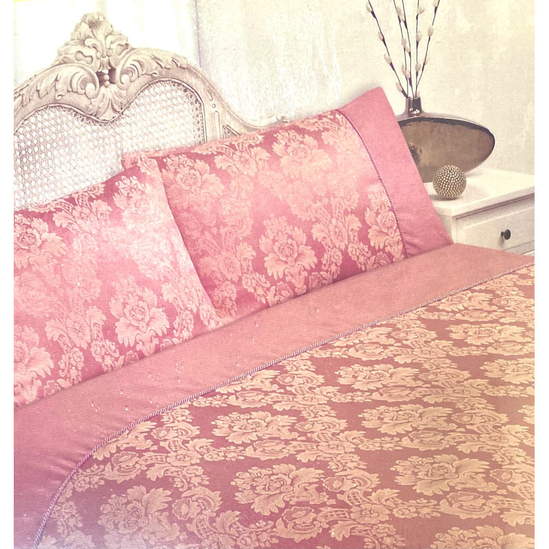 Luanda Cotton Blend Floral Bedding with Pillowcases Included