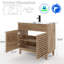 Meuble-lavabo simple autoportant Jadaya Sharee 36 po avec comptoir, robinet et bonde, portes à fermeture douce, certifié EPA-94669758