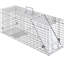 Cage à animaux vivante, piège à chat 31 po x 10 po x 12 po en fer galvanisé, piège à animaux pliant avec poignée pour lapins, chats perdus, écureuils, ratons laveurs, marmottes et opossums
