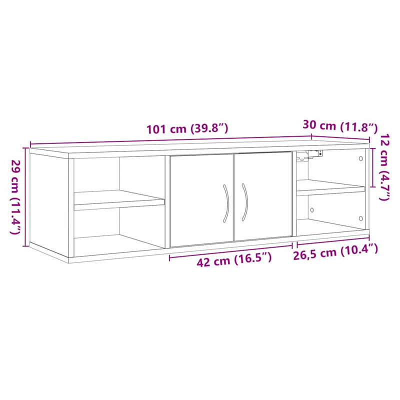 Glendel 4 Piece Accent Shelf, Artisan Oak