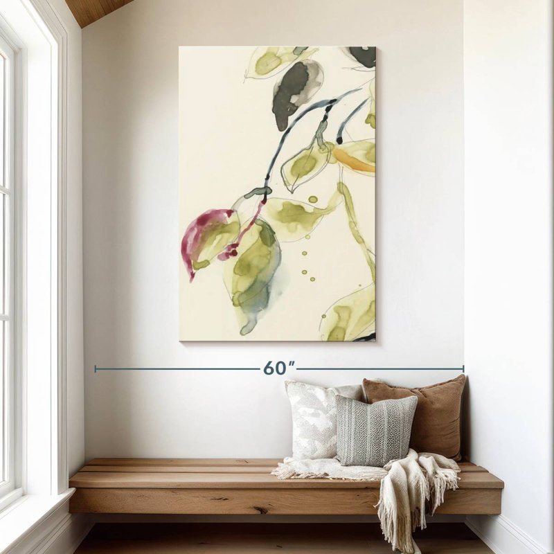Harnek Leaf Branch Triptych I, 48" H x 32" W