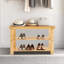 Étagère à chaussures en bambou naturel 6-9 paires de chaussures, rangement et banc à chaussures à 3 niveaux multifonctionnels, rangement peu encombrant-788029598-803945375