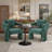 Modern 3-Leg Chenille Accent Chair With Ergonomic Arms & Removable Pillow, Plush Small Space Armchair, Single Sofa Chair For Living Room, Bedroom, Dining Room And Office, Dark Green-1321925074