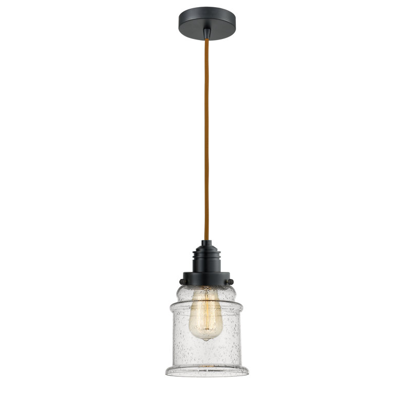 Cecil 1 - Light Single Pendant, Matte Black/Copper