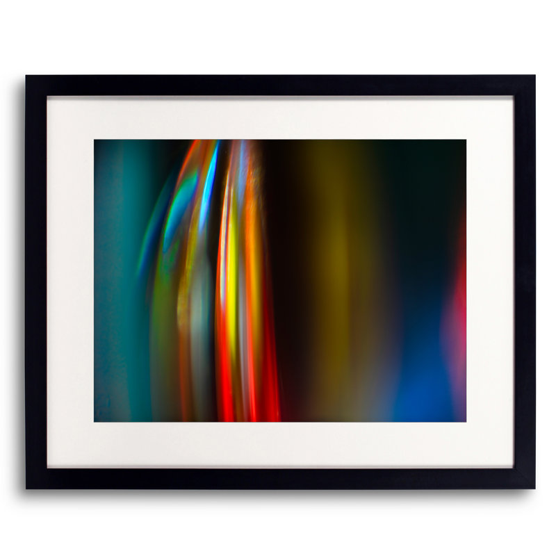Waterfall Of Light Print by Harold Davis, Black Framed Paper, 17.25" H x 21.25" W