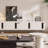 Combinaison meuble télé de style crème avec table basse