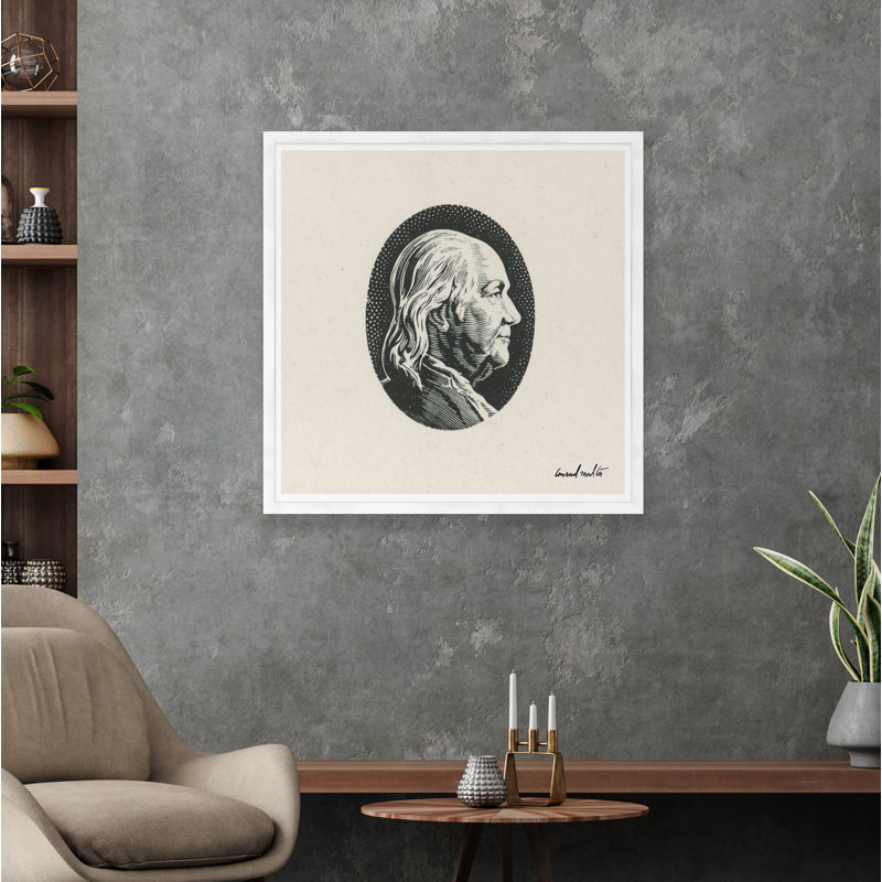 Ben Franklin Print, White