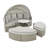 Patio Furniture, Round Outdoor Sectional Sofa Set, Rattan Daybed, Two-Tone Weave Sunbed With Retractable Canopy-129914154-129914157