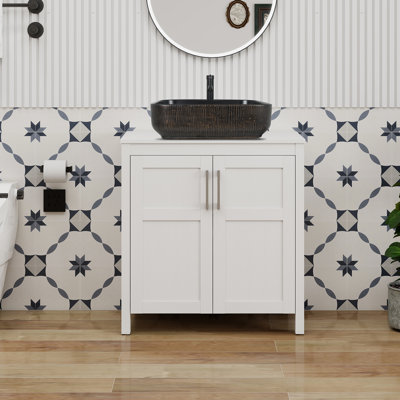 30" Free-Standing Modern Single Bathroom Vanity With Sink