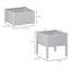 Support pour plante en polypropylène pour espace extérieur, 15,8 po, avec utilisation quotidienne pratique, gris