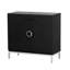 Bedroom Cabinet With Drawers - Black, Solid Wood Veneer, Adjustable Dining Room Sideboard Grain, Build