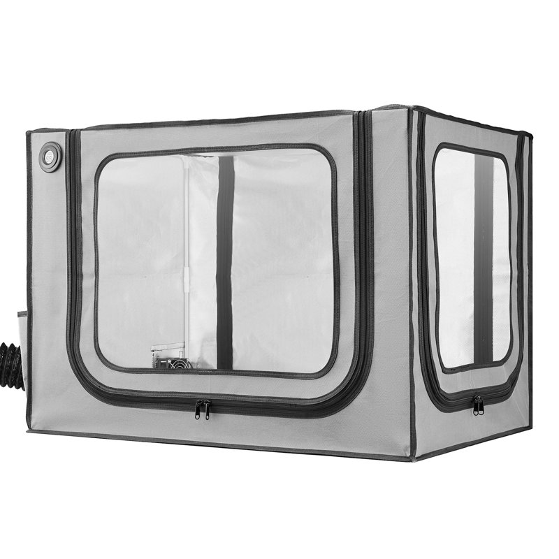 Enceinte pour imprimante 3D avec ventilation, tente d'imprimante 3D en tissu Oxford 600D imperméable à l'eau de grande taille, étui de protection à température constante avec DEL, conçue pour le bambou Lab1, gris