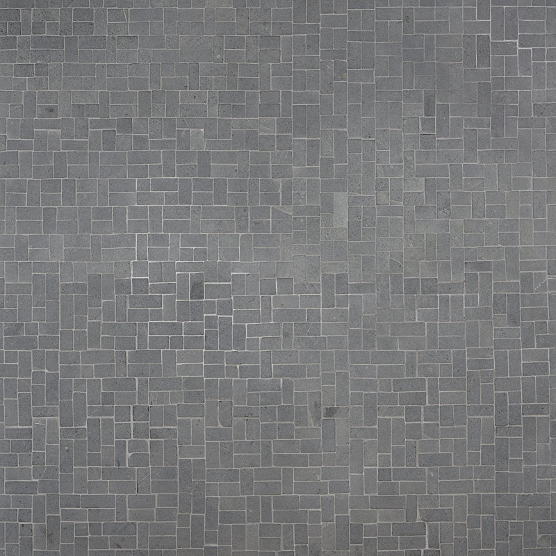 Carrelage mosaïque en pierre naturelle 11,81 po x 11,81 po, Lave noire