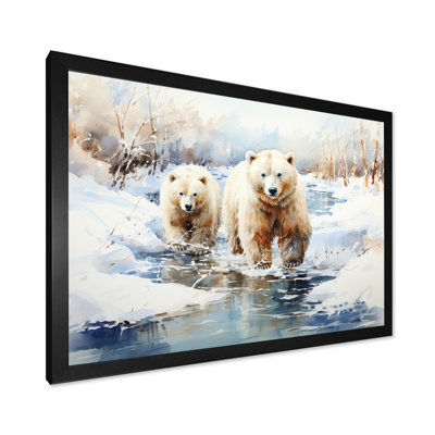 Snow Polar Bears In Winter I - Bear 2 Wall Art