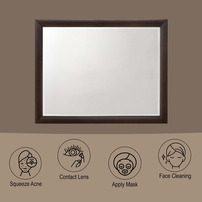 Tablita 47"x36" Mirror, Dark Merlot Finish, 36" x 47", Dark Merlot