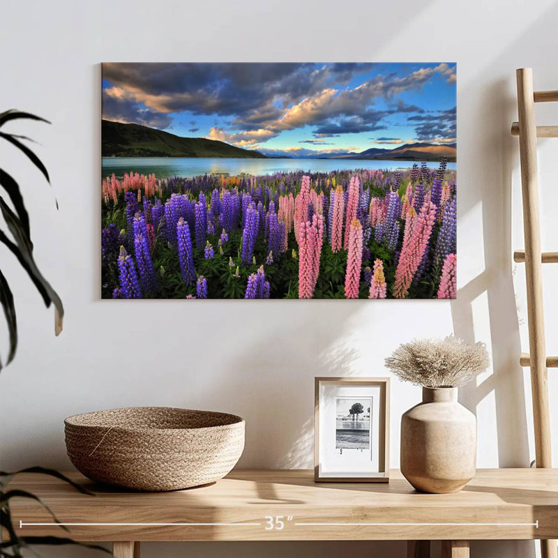 Alvord Lupines On Tekapo Lake, 16" H x 24" W