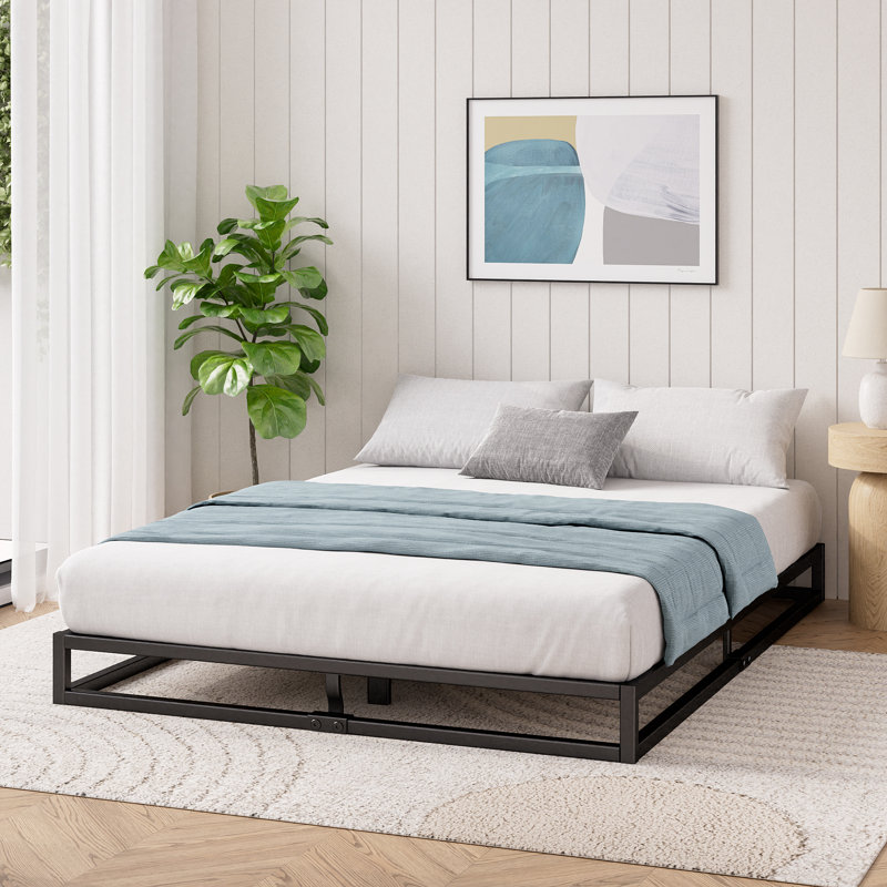 Dekker Metal Bed Frame - 15 cm High, Kingsize (5'), Black