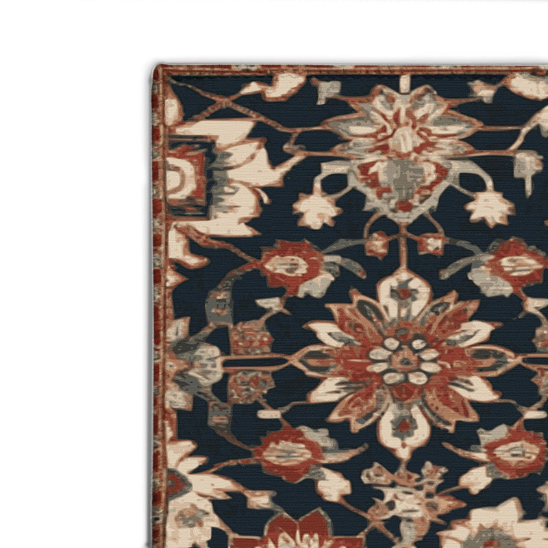 Tapis turc intérieur et extérieur bleu, Rectangle 4pi x 6 pi