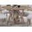 Dana Heights 6-Piece Extendable Round Dining Set with Cement Top Server & Cane Doors – 54"