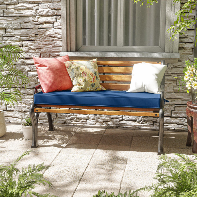 Outdoor Bench Cushion 48 X 18 X 3 Inch Indoor And Outdoor Seat Cushions, 48" W x 18" D, Blue