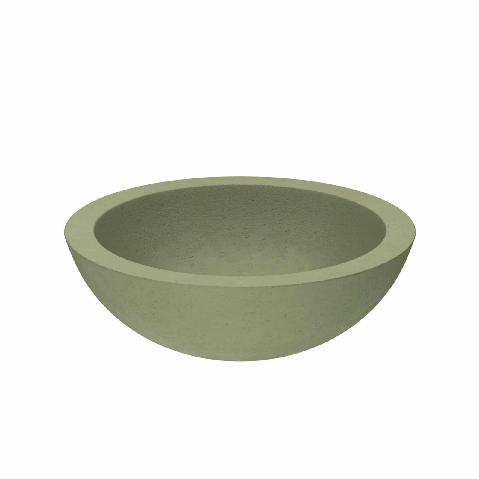 Morro Concrete Handmade Circular Vessel Bathroom Sink, Sage