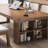 Nut-brown Rectangular Solid Wood desk-548174607