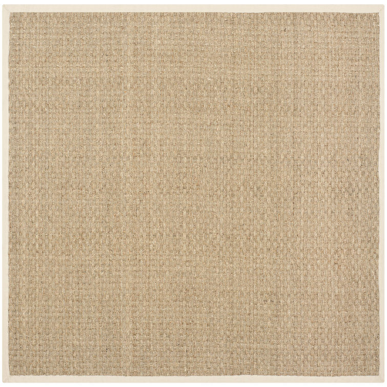 Delapena Solid Colour Bamboo Slat / Seagrass Hand Woven Area Rug