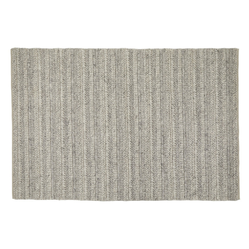 Lilian Rectangle Striped Wool Dhurrie, Rectangle 160 x 230cm