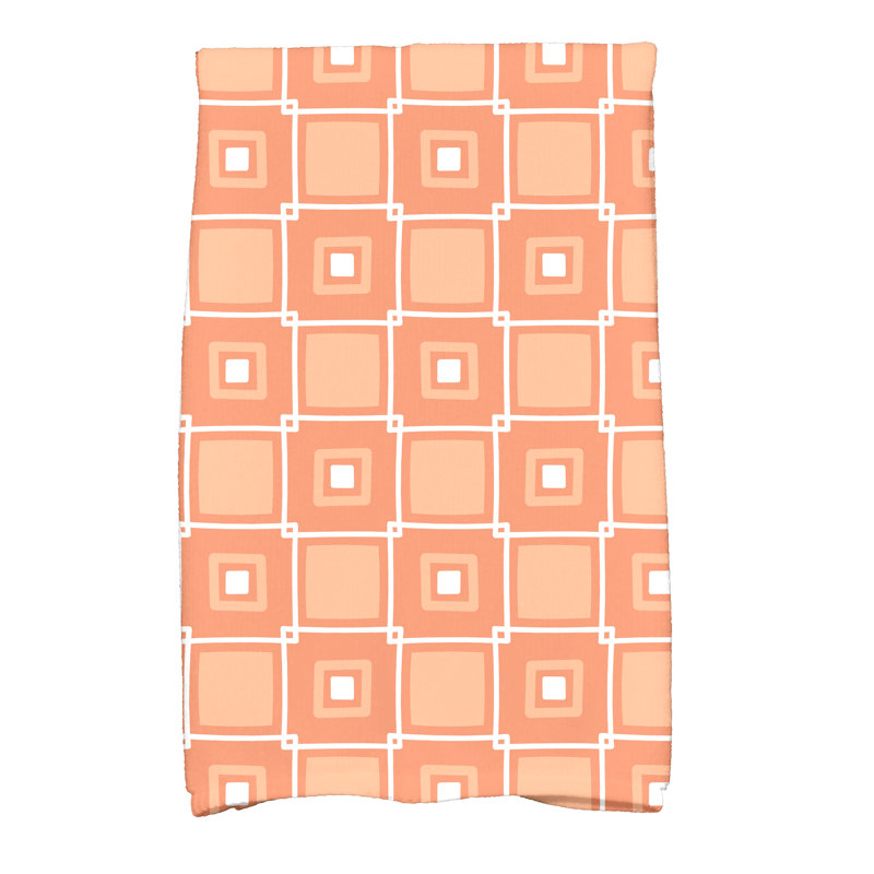 Torchon rectangulaire lavable Odelina Raina, Orangé