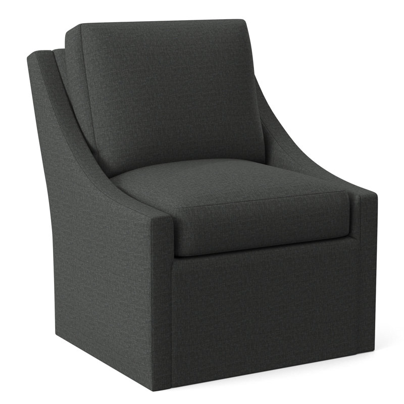 Essentials Swivel Side Chair, Black Polyester 71551L84