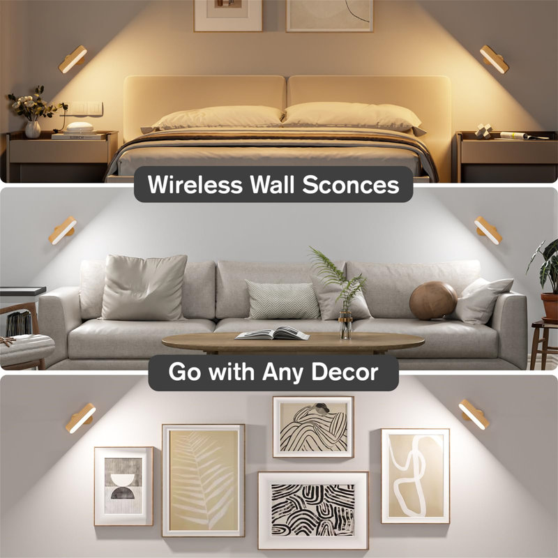 Manufactured Wood LED Swing Arm Sconce