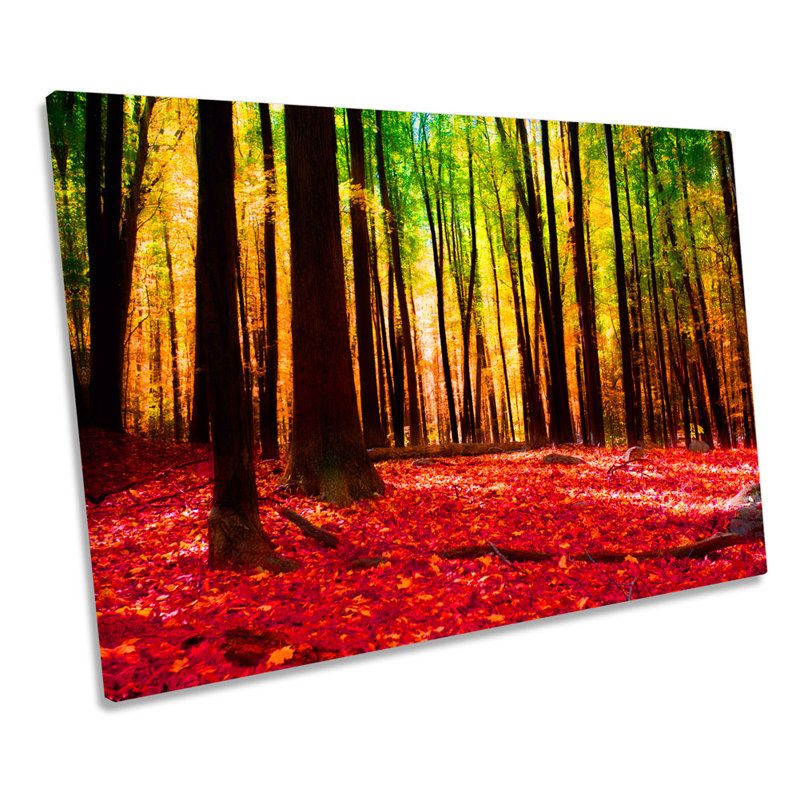 Forest Modern Landscape Floral - Wrapped Canvas Print, 30.5cm H x 45.7cm W x 2cm D