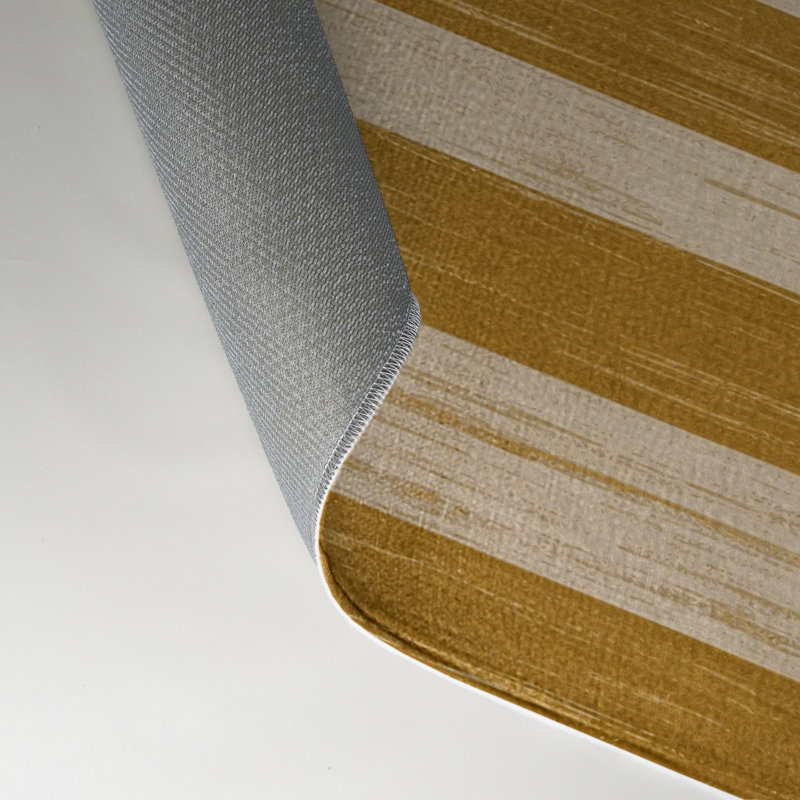 Tapis intérieur / extérieur brun HorizontalStripes, Rectangle 9 pi x 12 pi