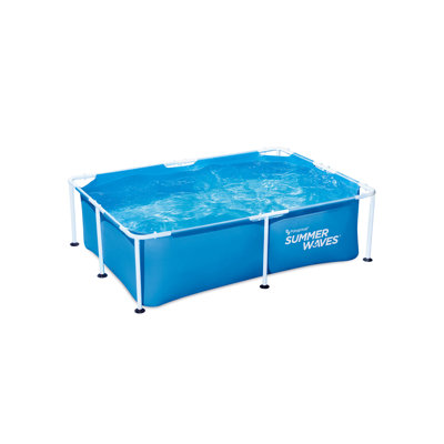 Summer Waves Plastic Rectangle Kiddie Pool 24'' H x 60'' W x 84'' L