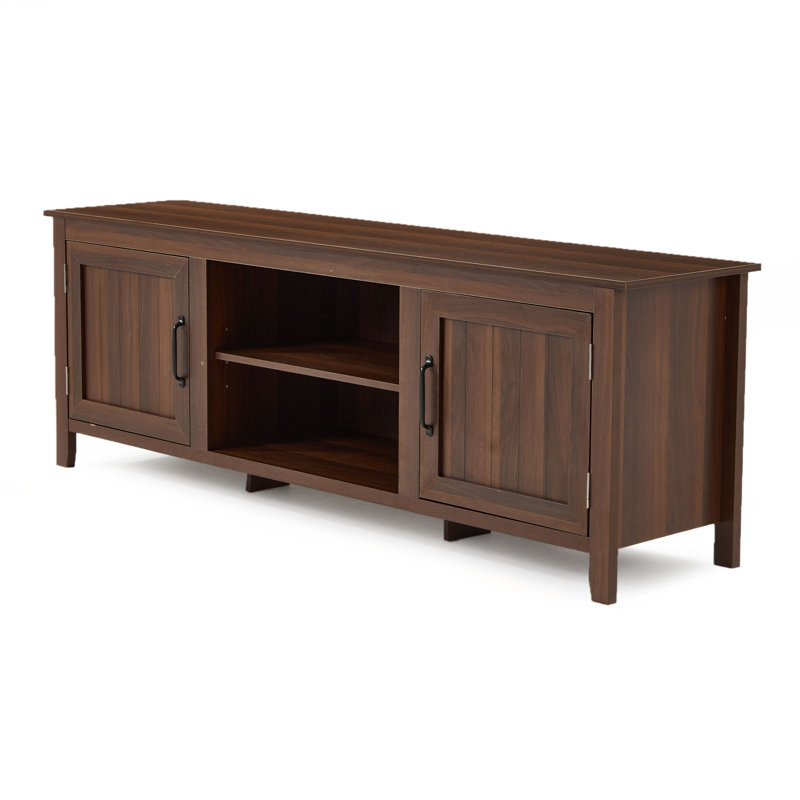 Winston Porter TV Console Stand Table Storage Cabinet Media Entertainment Center, Brown