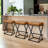 Mid-century 26" Upholstered Counter Height Bar Stools Backless Industrial Barstool-1995665151-1994768159