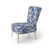 Motif victorien de feuilles d'acanthe bleu de coba est en rupture de stock