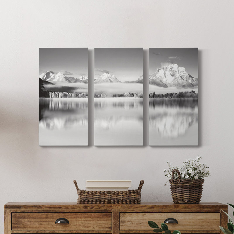 " Peak Reflection " 3 - Pieces, 12" H x 24" W x 1" D