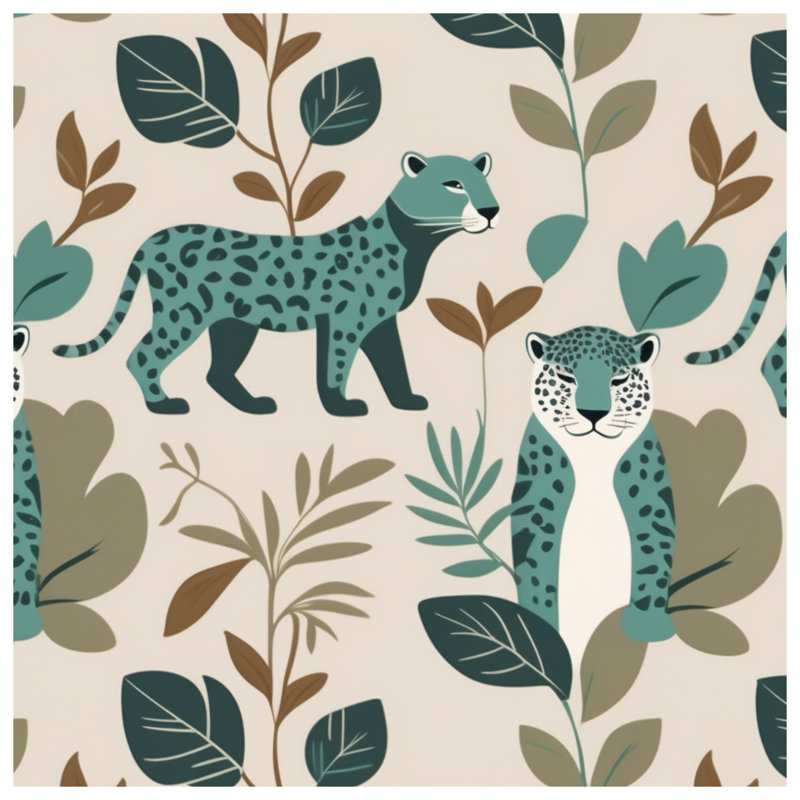 Leopard Leaf Pattern Blankets, 50in W x 60in H