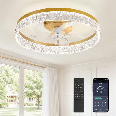 Ventilateurs de plafond modernes de 22 pouces avec lumières et télécommande