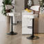 Assaria Swivel Upholstered Adjustable Height Counter Stool with Metal Frame
