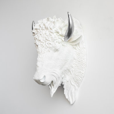 Faux Taxidermy Bison Head Wall Décor