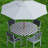Jevdokija Vinyl Picnic Fited Tableclth With Umbrella Hole 30" Round-725792407-725792415