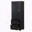 Tall Freestanding Storage Cabinet with Two Drawers and Adjustable Shelf-583675552