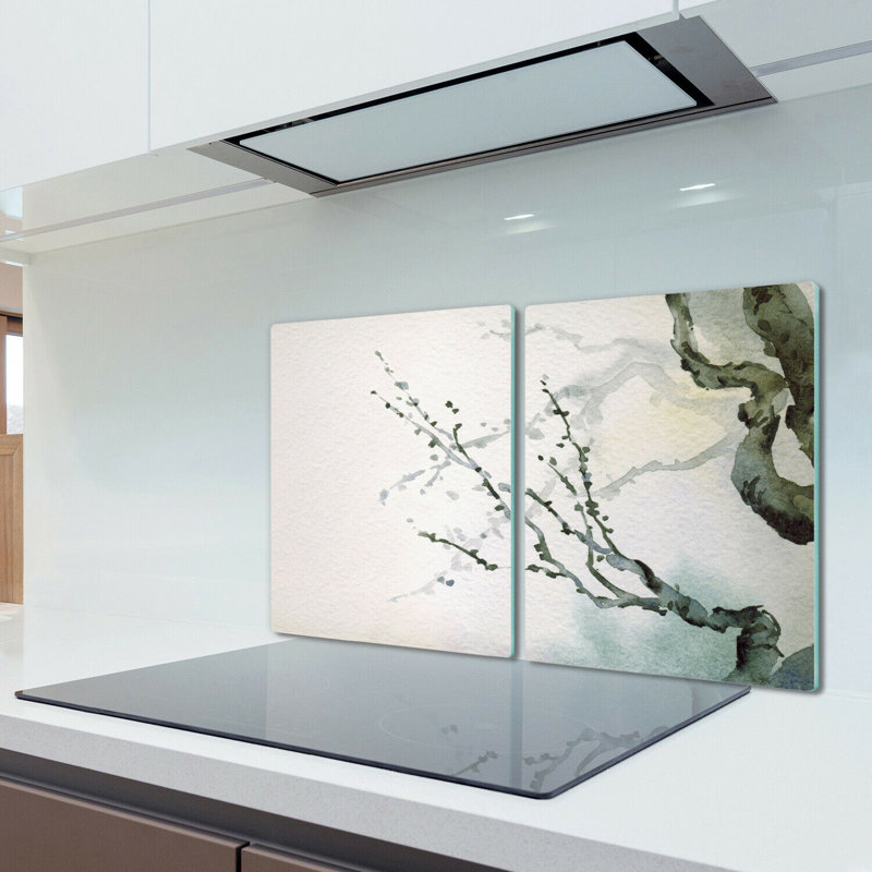 Enrik Tempered Glass Tree Branch Chopping Board, 52cm x 40cm