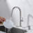Gooseneck High Arc Single Handle Pull Down Kitchen Faucet With 2 Modes Sprayer And Soap Dispenser In Brushed Gold-117442759