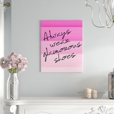 Always Glam Shoes Canvas Wall Art by House of Lulu