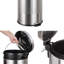 Poubelle à pédale Theo Retro 8 gallons avec couvercle à fermeture en douceur et mini poubelle gratuite, argent platine-118394998